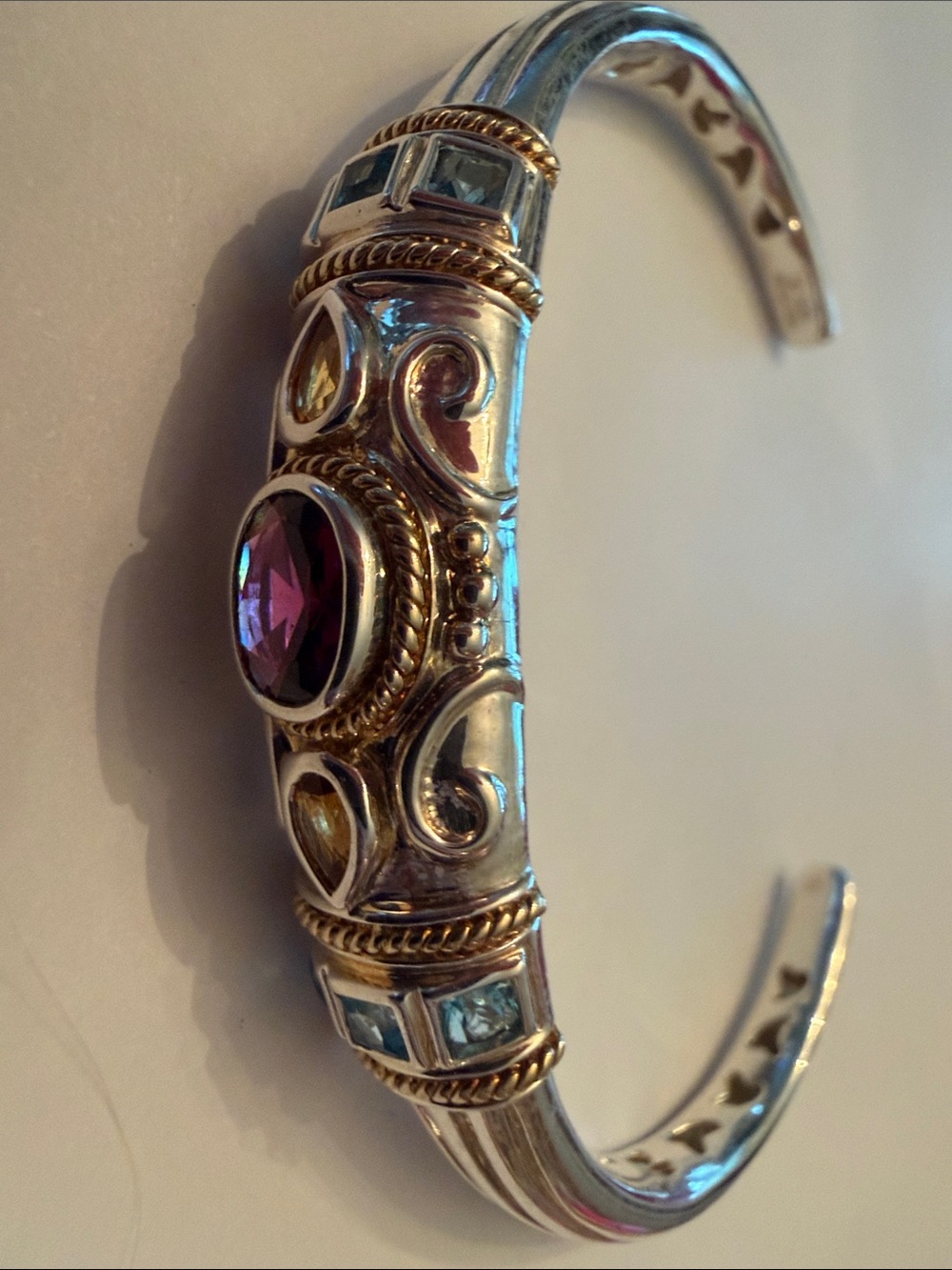 Nicky Butler Vintage 925 two tone Multi-Gem Women's Jewelry very Rare